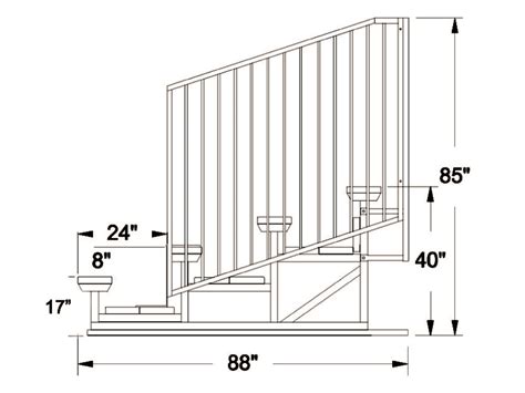 4 Row Bleachers | 15' Length | Seats 40 | w/ Guard Rail | Dbl Aluminum ...