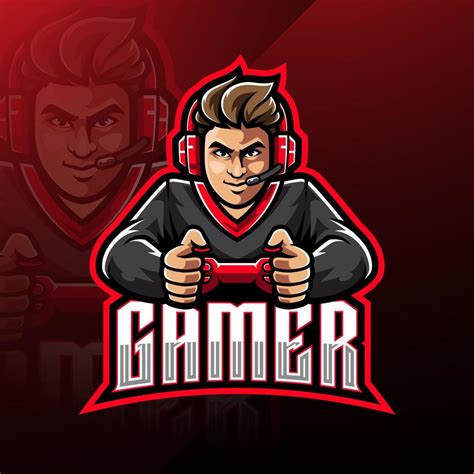 diseño de logotipo de mascota gamer esport 3781644 Vector en Vecteezy