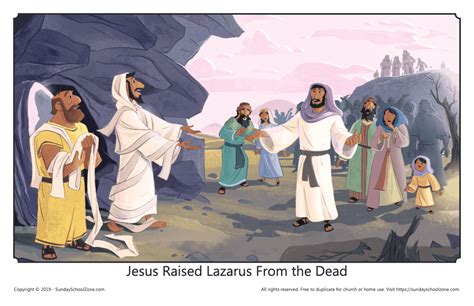 Jesus Raised Lazarus From the Dead Teaching Picture - 11X17 on SSZ