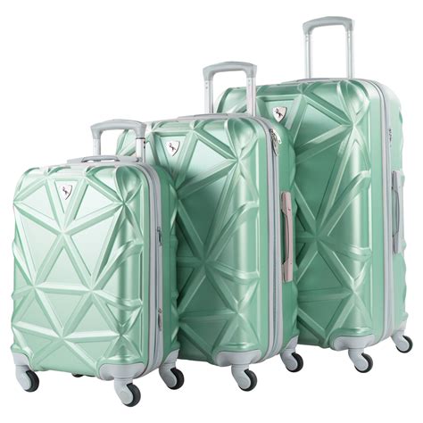 特別価格Rockland Berlin Hardside Expandable Spinner Wheel Luggage Set, Rose ...