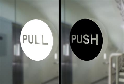 PUSH PULL Stickers for Door, Push Pull Door Sign, Push Pull Decal ...