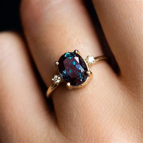 Ovals: Oval Alexandrite Ring | Alexandrite ring, Gemstone engagement ...