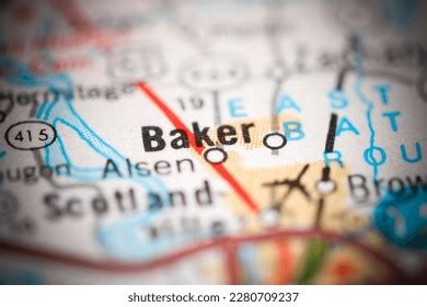 Baker Louisiana Usa On Geography Map Stock Photo 2280709237 | Shutterstock