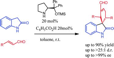 Organocatalytic synthesis of spiro compounds via a cascade Michael ...