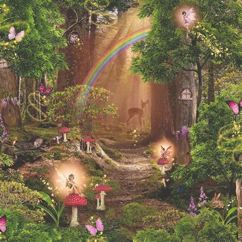 Arthouse Magic Garden Forest Pattern Childrens Wallpaper Pixie Fairy ...