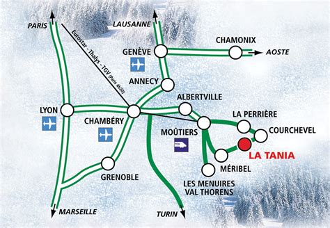 Maps of La Tania ski resort in France | SNO