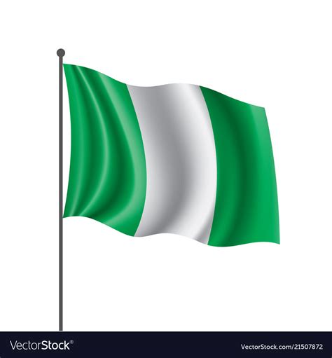 Nigeria flag Royalty Free Vector Image - VectorStock