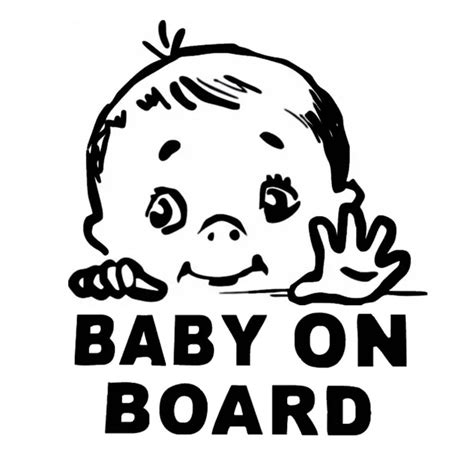 13.1*15.2CM Lovely Child BABY ON BOARD Safety Sign Car Stickers And ...