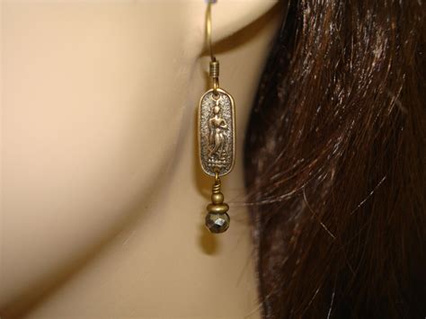 Womens Buddha Pyrite Earrings | औं 5th Element Yoga