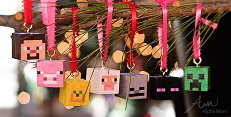 Minecraft Christmas Ornaments DIY | Alpha Mom