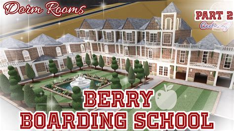 Bloxburg | Berry Boarding School Part 2 Dorm Rooms | Speed Build - YouTube