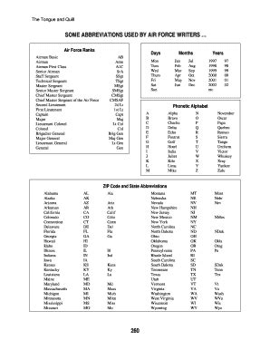 Air Force Epr Abbreviation List