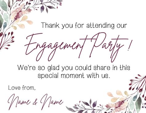 Engagement Thank You Cards Thank you Notes Engagement Party | Etsy