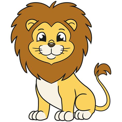 How to Draw an Easy Cartoon Lion - Really Easy Drawing Tutorial