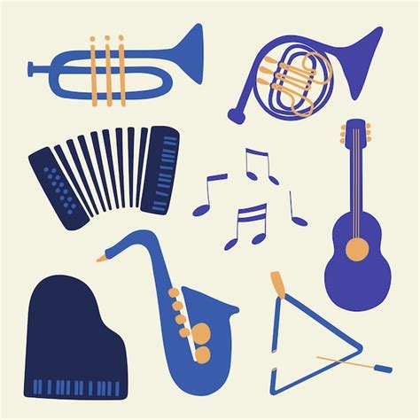 Free Vector | Jazz music instruments sticker, retro design ...