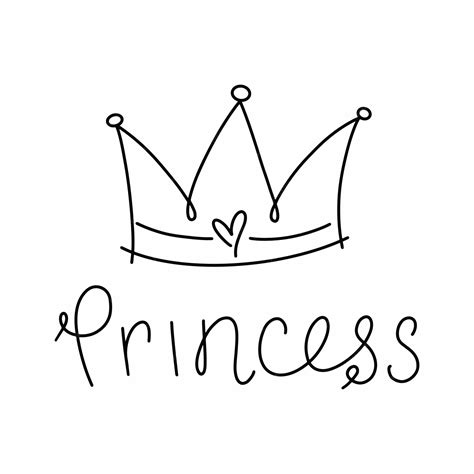 Princess Crown Outline