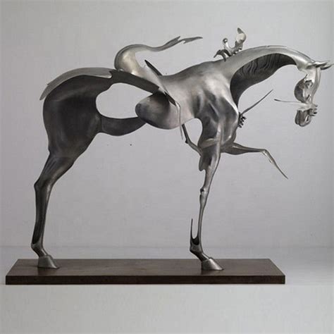 Abstract riding horse sculpture | bronze statue|metal figure sculpture