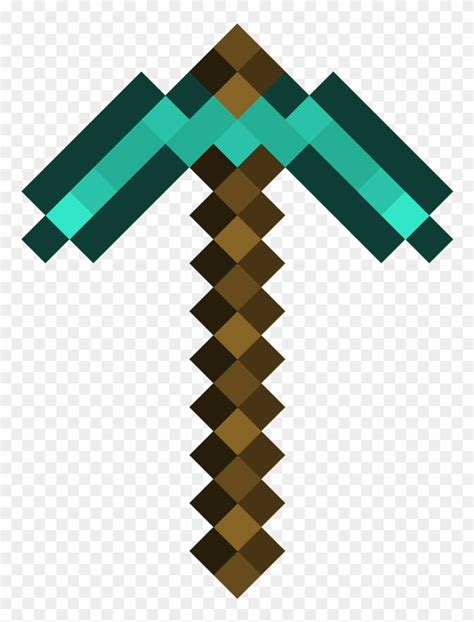 Diamond Pickaxe - Minecraft Diamond Pickaxe, HD Png Download ...