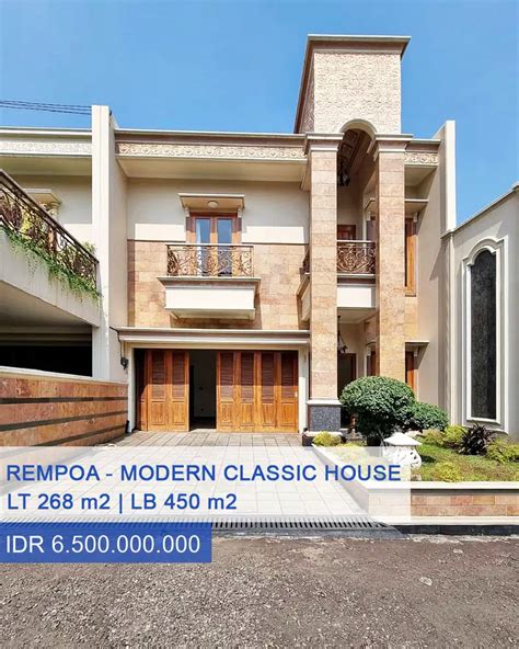 Rumah Baru Desain Modern Classic Di Rempoa Tangerang Selatan - Dijual ...