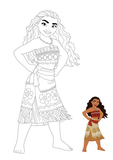 Moana coloring – Artofit