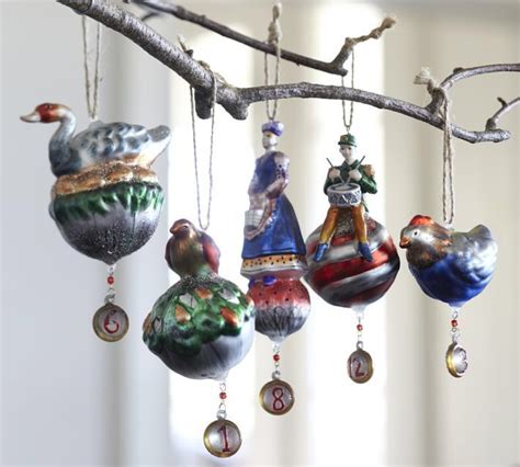 Twelve Days of Christmas Ornaments - Set of 12