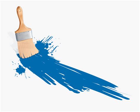 Download Blue Paint Brush Image Image - Paint Brush Png , Free ...