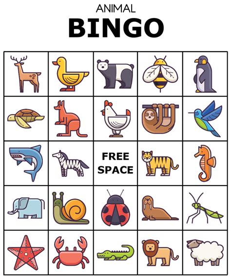 Animal Bingo - The Game Gal