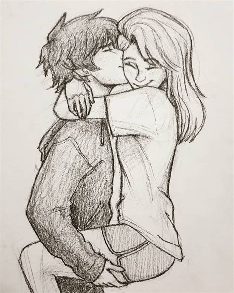 Cute Couple Sketch Drawing