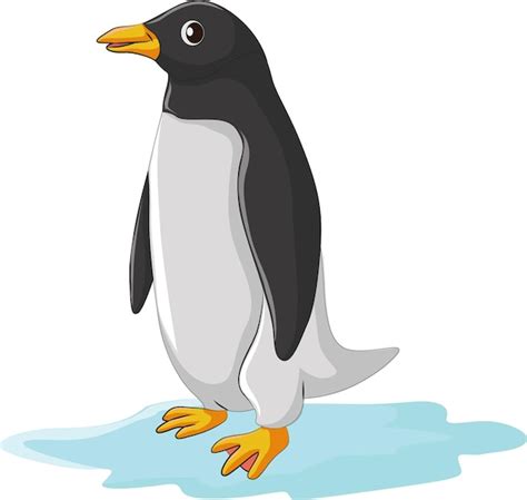 Premium Vector | Vector illustration showing penguin on ice