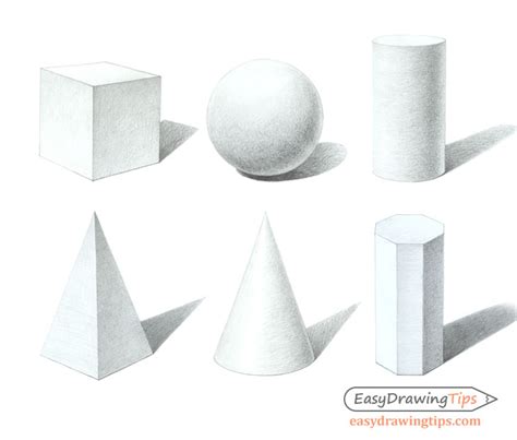 How to Shade Basic 3D Shapes Tutorial - EasyDrawingTips