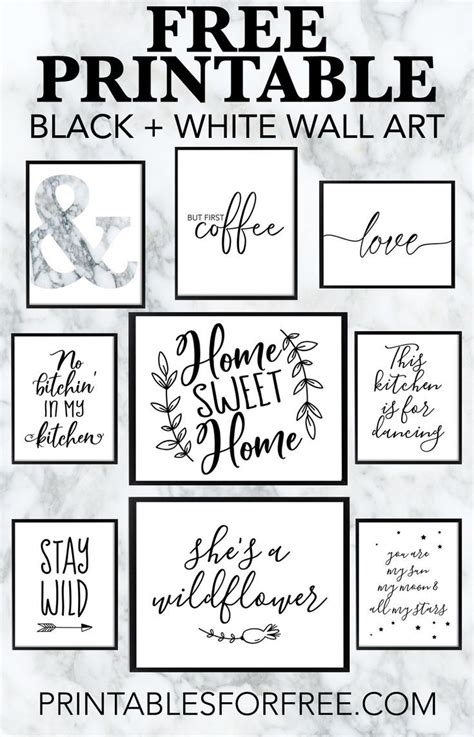 Printable Black And White Wall Art | martahatlevoll