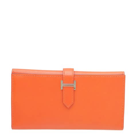 Hermes Orange Bearn Wallet – The Closet