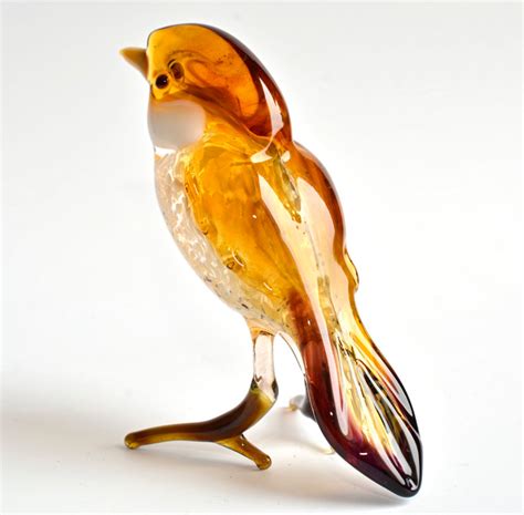 Glass Sparrow Figurine Glass Bird Figurine Glass Figurine | Etsy