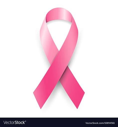 Breast cancer awareness month pink ribbon Vector Image