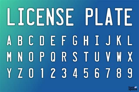 License Plate Font | Dave Hansen | FontSpace