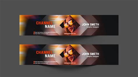 Professional YouTube Banner Template Psd Design - Photoshop Cc Tutorial ...