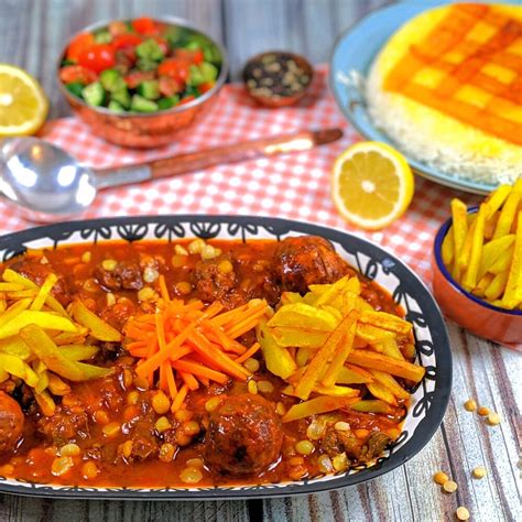 Khoresh Gheymeh. Persian Beef stew with roasted potatoes Recipe | The ...