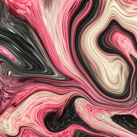 Abstract Art - Colorful Fluid Painting Marble Pattern Pink White and ...