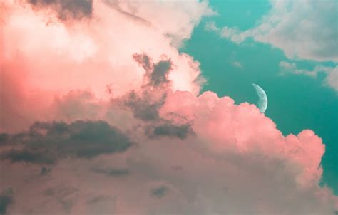 Wallpaper Moon, Clouds, Sky images for desktop, section пейзажи - download