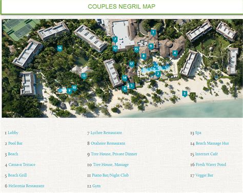 Map of Couples Negril | Sunset Travel Inc.