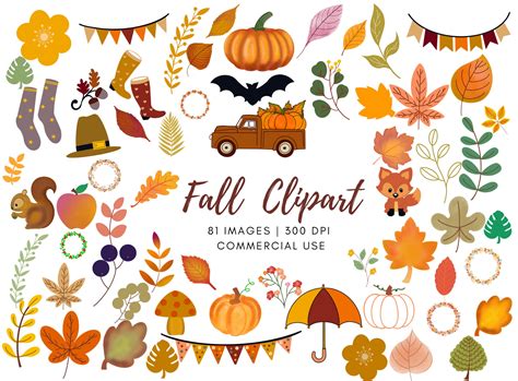 Fall Clipart, Autumn Clipart, Pumpkins, Fall, Leaves, PNG By ...