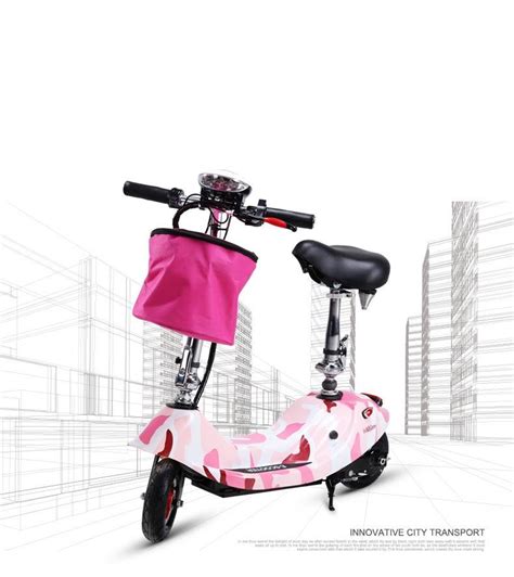 Xe đạp điện mini Scooter màu đen giá rẻ | Xe dap dien mini Scooter