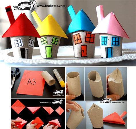 Let’s make a house from toilet paper rolls | krokotak | Elişi fikirleri ...