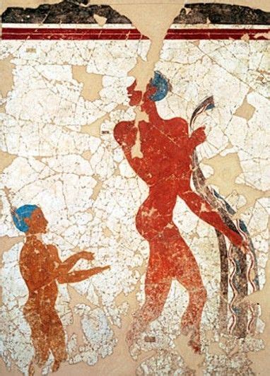 Akrotiri fresco | Minoan art, African history truths, Greek art