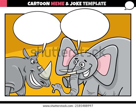 Cartoon Illustration Meme Template Blank Comic: стоковая векторная ...