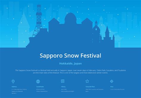 Sapporo Snow Festival with Sapporo Location 273438 Vector Art at Vecteezy