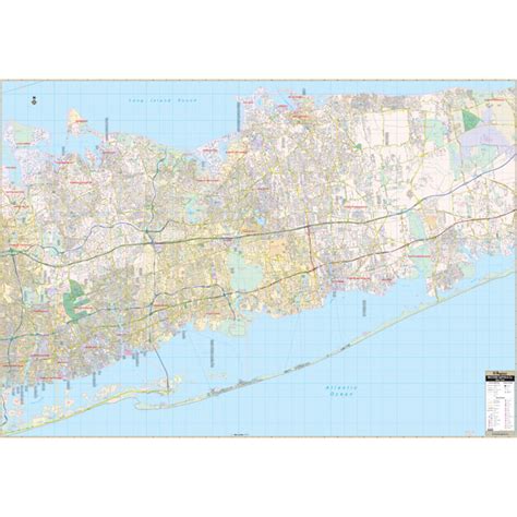 Western Suffolk County, NY Wall Map by Kappa - The Map Shop