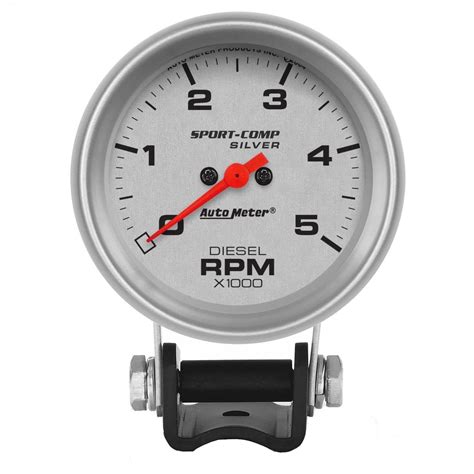 AutoMeter 2 5/8in 0-5,000 RPM Diesel Ultra-Lite Pedestal Tachometer Gauge