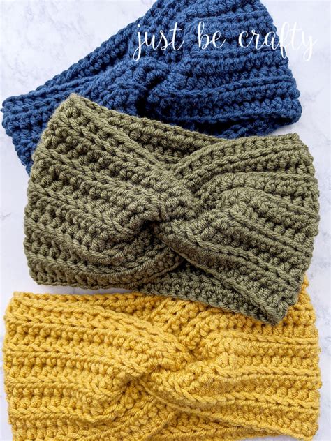 Crochet Twisted Ear Warmer Headband - Free crochet pattern and video ...