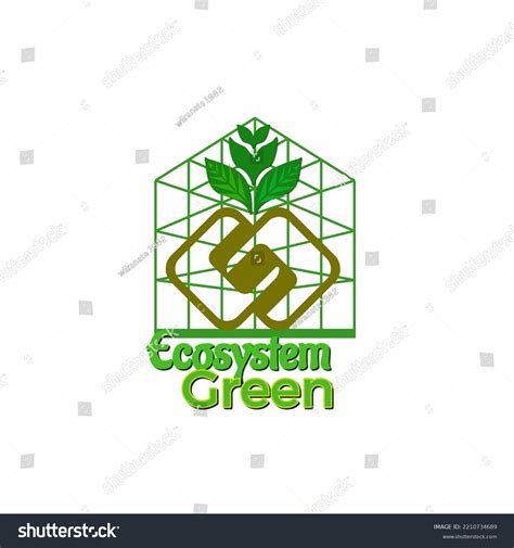 Ecosystem Green Sign Logo Background Fullcolour Stock Illustration ...